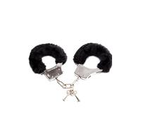 Ann Summers Detachable Faux Fur Plush Metal Handcuffs Black