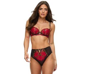 Ann Summers Endless Attraction High Waist Brazilian for Women Black/Red