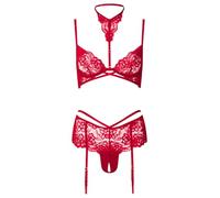 Ann Summers Endless Night Crotchless Set Red