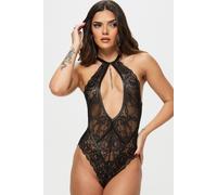 Ann Summers Fascinate Crotchless Body, Black X S