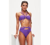 Ann Summers Fiji Soft Bikini Top, Dark Purple 6