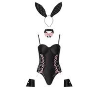 Ann Summers Halloween Tuxedo Bunny Costume Velvet Bunny Outfit Women's Halloween Bunny Costume with Bunny Ears and Tail Bunny - Easter Outfit