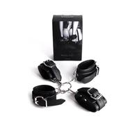 Ann Summers Hogties Set of 4 PU with Adjustable Wrist and Ankle Restraints with Quick Release Clip for Couples Play and Role-Playing Games, Essential Kit for Bondage Play - Black