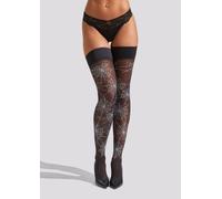 Ann Summers Lace Top Hold Ups, Black L/XL