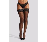 Ann Summers Lace Top Spot Hold Up, Black L