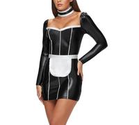 Ann Summers Maid Costume - Clothing Maid Costume - Adult Maid Dress for Woman - Maid Outfit Lingerie Sets - French Maid Outfits for Women - Halloween Costume - Adult Fancy Dress Black