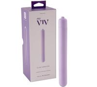 Ann Summers My Viv Slim 10 Function Vibrator Purple | Battery Powered Sex Toy. Tapered Tip Clitoris Stimulator. 10 Functions, 3 Speeds 7 Vibration Patterns. 4" Insertable Length.