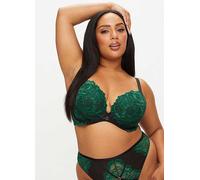 Ann Summers Nightfall Underwired Padded Plunge Bra Dark Green