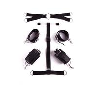 Ann Summers Positioned for Pleasure Set - 4 Piece Set (Wrist Cuffs, Ankle Cuffs, Hog Tie Ring, Door Jam Restraint), Adjustable Straps - Bondage Kits - BDSM, Fantasy Couple Play, Dominate or Surrender