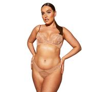 Ann Summers Sexy Lace Brazilian Knickers for Women Stylish and Comfortable Womens Underwear with Two-Tone Lace, Mesh Panels & Brazilian Cut Back, Low-Rise Fit with Cotton Gusset Nude 01