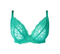 Ann Summers Sexy Lace Fuller Bust Non Padded Plunge Bra Curve-Enhancing Womens Underwear with Underwire Support, Sheer Lace Cups & Power Mesh Wings Bright Green - Womens Lingerie