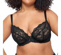 Ann Summers Sexy Lace Fuller Bust Non Padded Plunge Bra Curve-Enhancing Womens Underwear with Underwire Support, Sheer Lace Cups & Power Mesh Wings