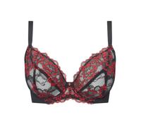 Ann Summers Sexy Lace Fuller Bust Non Padded Plunge Bra Curve-Enhancing Womens Underwear with Underwire Support, Sheer Lace Cups & Power Mesh Wings