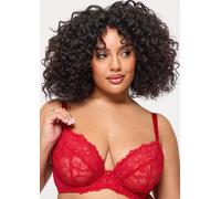 Ann Summers Sexy Lace Fuller Bust Non Padded Plunge Bra, Red 40E
