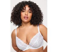 Ann Summers Sexy Lace Fuller Bust Non Padded Plunge Bra, White 40DD