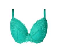 Ann Summers Sexy Lace Padded Plunge Bra, A-D Cup, Curve-Enhancing Womens Underwear with Padded Cups & Underwire, Removable Mini Pads for Smaller Sizes, Adjustable Straps Green - Womens Lingerie