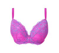 Ann Summers Sexy Lace Padded Plunge Bra, Pink/Blue 32DD