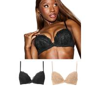 Ann Summers Sexy Lace Padded Plunge Bra Curve-Enhancing Womens Underwear with Padded Cups & Underwire, Removable Mini Pads for Smaller Sizes, Adjustable Straps