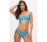 Ann Summers Sexy Lace Padded Plunge Bra In Blue Blue 44