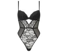 Ann Summers Sexy Lace Padded Plunge Lingerie Body for Women B-G Cup Black