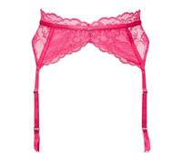 Ann Summers Sexy Lace Suspender Belt Stylish Suspenders Belt for Stockings with Adjustable Straps, Hook-and-Eye Back Fastening & Delicate Floral Lace - Dark Pink