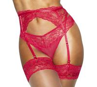 Ann Summers Sexy Lace Suspender Belt Stylish Suspenders Belt for Stockings with Adjustable Straps, Hook-and-Eye Back Fastening & Delicate Floral Lace