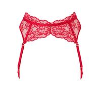 Ann Summers Sexy Lace Suspender Belt Womens Lingerie with Adjustable Back and Charm Detail, Garter Belt for Stockings, Suspenders Lingerie Red