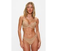 Valentines Ann Summers Sexy Lace Thong Low-Rise Womens Underwear with Mesh Back, Delicate Floral Lace & Centre Charm, Cotton Gusset Knicker - Stylish and Comfortable G String for Minimal Lines Light