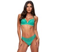 Ann Summers Sexy Lace Thong Low-Rise Womens Underwear, Mesh Back, Delicate Floral Lace & Centre Charm, Cotton Gusset - Stylish and Comfortable G String for Minimal Lines Bright Green - Womens Lingerie