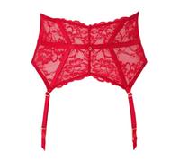 Ann Summers Sexy Lace Waspie Suspender Belt for Women Garter Belt Red