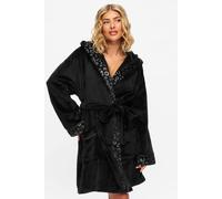 Ann Summers Women's Signature Sparkle Fluffy Robe in Black | Size: Large Ann Summers Black L