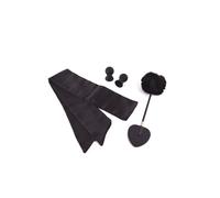 Ann Summers Tease Set - 3 Piece Set (Satin Tie, Nipple Suckers, Double Ended Crop & Tickler) - Bondage Kits - BDSM, Fantasy Couples Play, Dominate or Surrender - Black