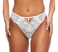 Ann Summers The Icon Thong - Flattering Women's Underwear with Lace, Sequins & Mesh Panelling - Shimmering Womens Lingerie with Minimal Coverage & Playful Cut-Out Design (White)