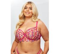 Ann Summers The Love Heart Fuller Bust Non Pad Balcony Bra, Bright Pink 32DD