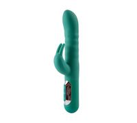 Ann Summers Thrusting Rabbit Vibrator, Dual Stimulation, Rechargeable with 10 Functions, Waterproof Vibrator for Women & Couples Play, Adult Sex Toy - Green