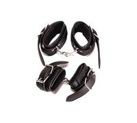 Ann Summers Under Bed PU Adjustable 10 Piece Restraint Kit Black/Silver | 10 Piece Bondage Kit Includes 4 PU Buckle Cuffs. 4 Adjustable Strap Restraints. BDSM. Fantasy Couples Play.