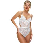 Ann Summers Valentines Hold Me Tight Body Hourglass Shaping, Ladies Underwear with Brazilian Brief, Cut-Out Back, & Underwired Cups - Genuine Womens Lingerie