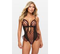 Ann Summers Valentines Queen Of Hearts Crotchless Teddy Multi S