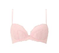 Ann Summers Valentines Sexy Lace Padded Plunge Bra, A-D Cup, Curve-Enhancing Womens Underwear with Padded Cups & Underwire, Removable Mini Pads for Smaller Sizes, Adjustable Straps Pale Pink - Womens