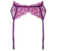 Ann Summers Valentines Sexy Lace Suspender Belt Womens Lingerie with Adjustable Back and Charm Detail, Garter Belt for Stockings, Suspenders Lingerie Dark Purple
