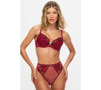 Ann Summers Women's Shimmering High Waist Brazilian in Red | Size: 22 Ann Summers Red 22