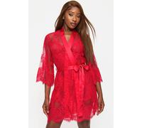 Ann Summers Women's Availing All Over Lace Robe in Red | Size: XL Ann Summers Red XL