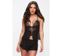 Ann Summers Women's Enchanting Satin Cami Top & Shorts Set in Black | Size: Large Ann Summers Black L