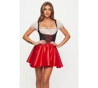 Ann Summers Beer Maid Dress Lace, Size: Medium, Black, Red and White