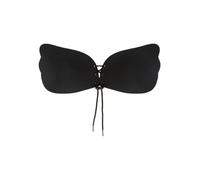Ann Summers Women's Lace-Up Stick On Bra, Push Up Adhesive Bra Solution, Invisible Strapless Bra, Sticky Push Up Bra with Lace Fastening - Black