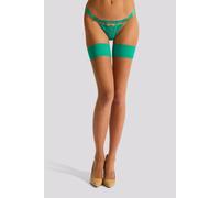 Ann Summers Women's Plain Top Hold Ups in Bright Green | Size: Large Ann Summers Bright Green L