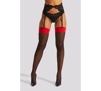 Ann Summers Plain Top Seamed Stockings, Size: X Small, Nude/Black - Sheer, stretch fabric