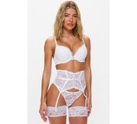 Ann Summers Women's Sexy Lace Planet Padded Plunge Bra 2 Pack in Off-White | Size: 40F Ann Summers Off-White 40F