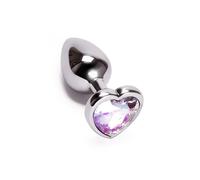 Ann Summers Women's Small Jewelled Heart Metal Butt Plug in Silver Ann Summers Silver