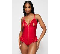 Ann Summers Women's Tasha Crotchless Teddy in Red | Size: Large Ann Summers Red L